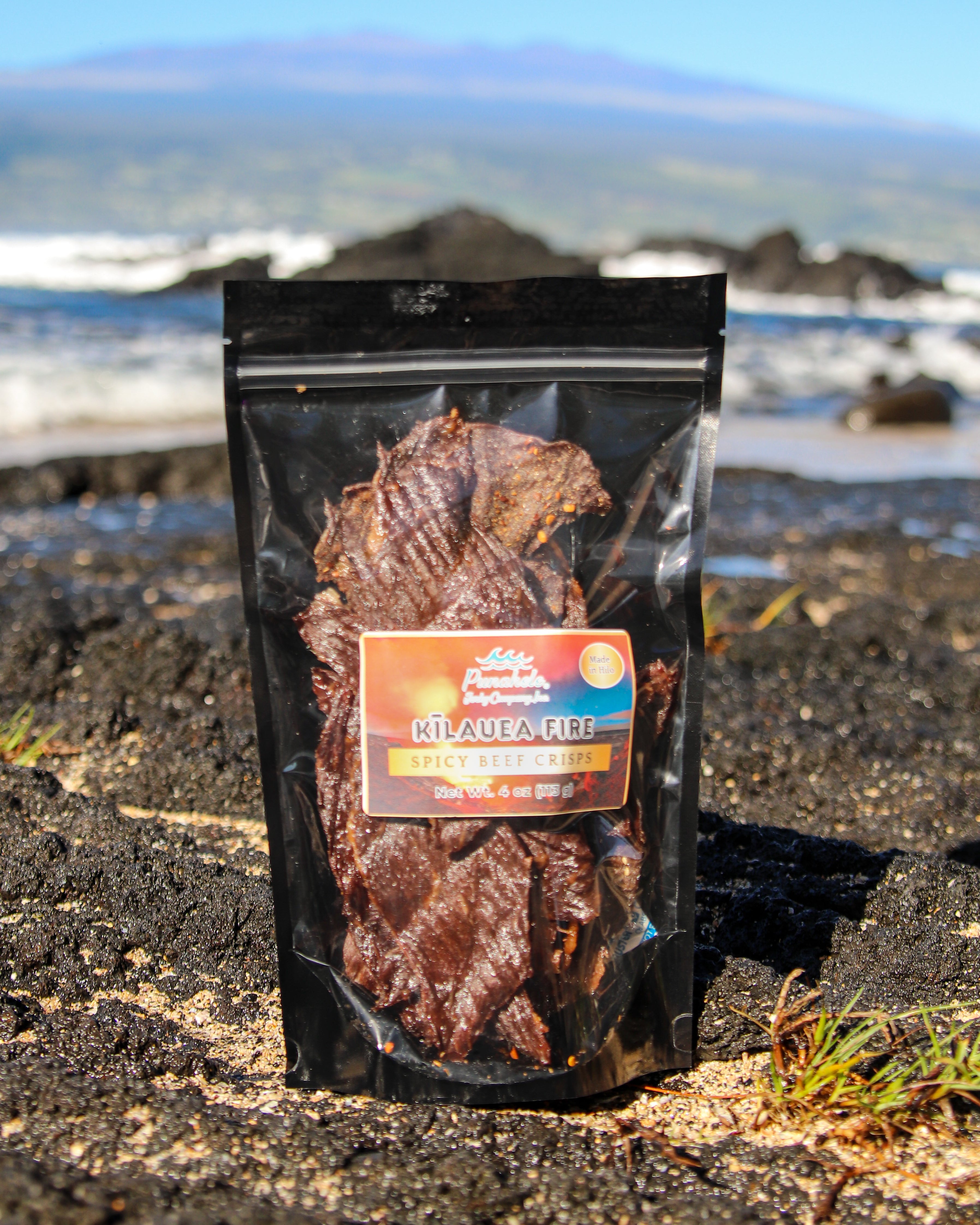 Kilauea Fire Spicy Beef Crisps | Punahele Jerky Company