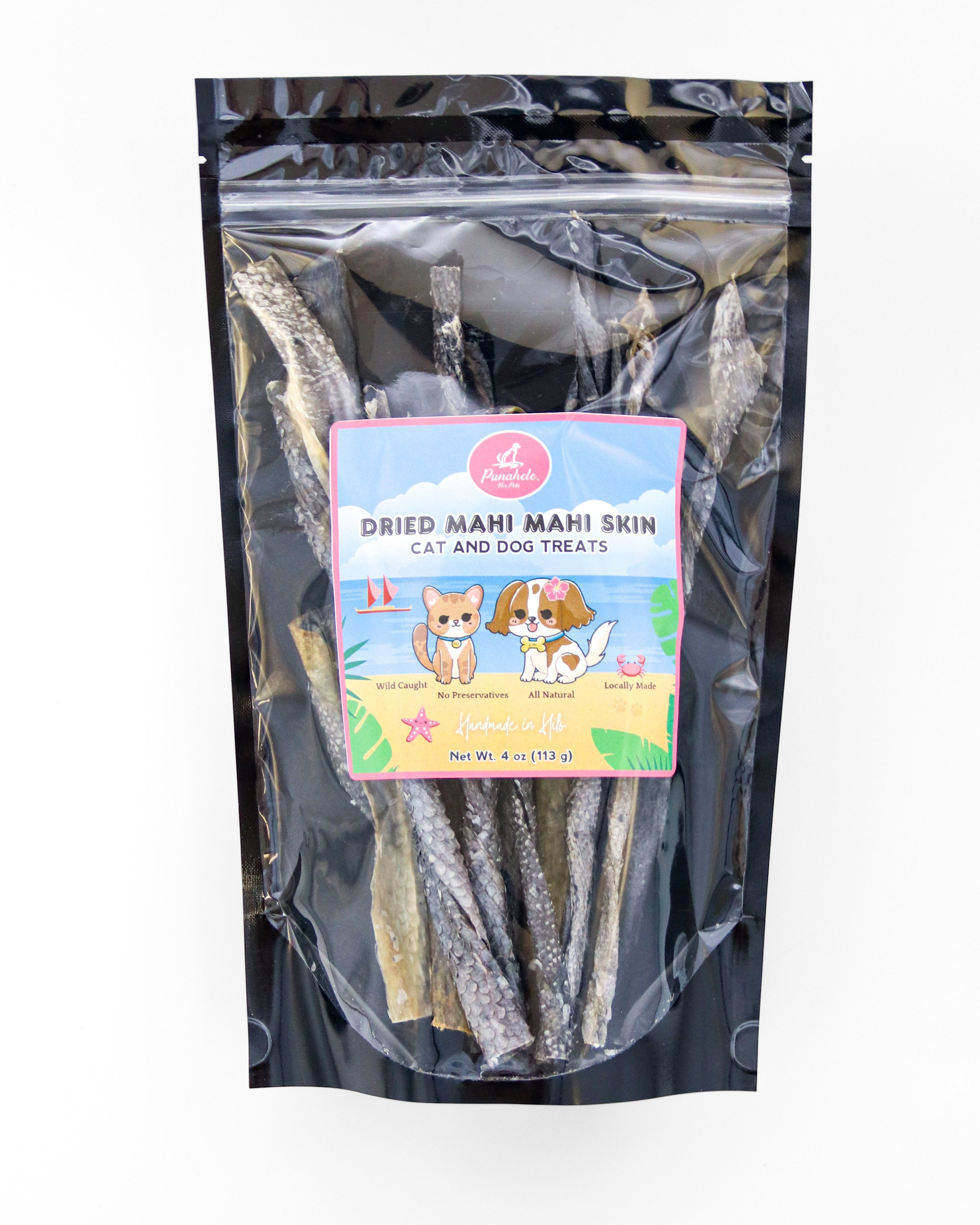 Dried Mahi Mahi Skin Cat and Dog Treats | Punahele Jerky Company